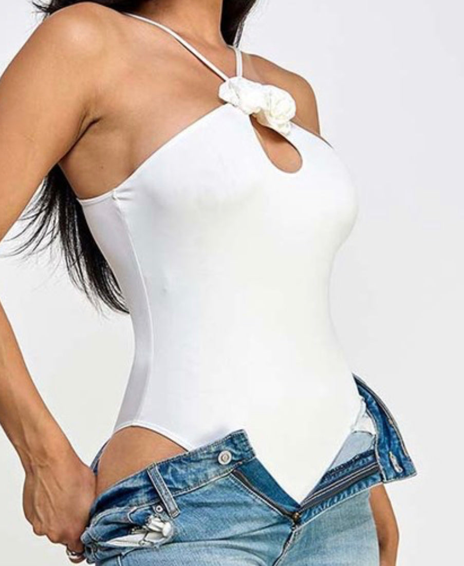 Halter Floral Bodysuit