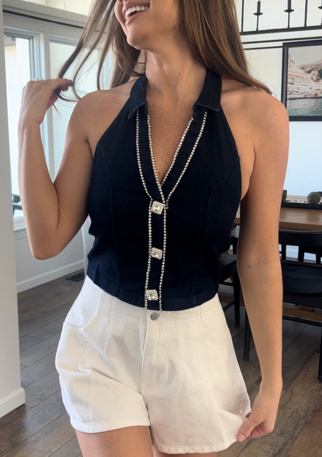 Diamond Halter Top