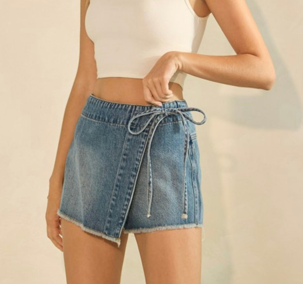 Denim Mini Skort
