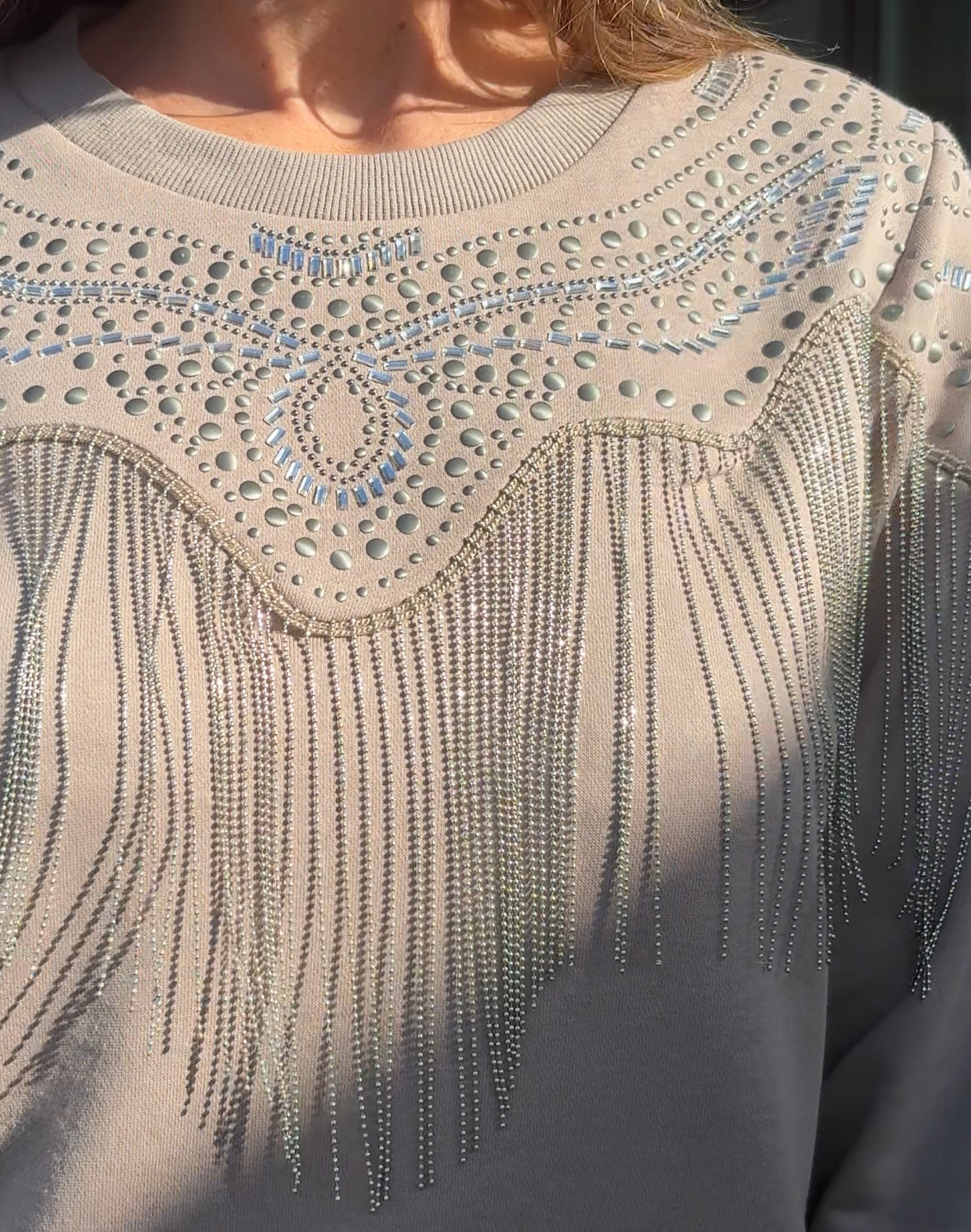 Stone Fringe Sweatshirt