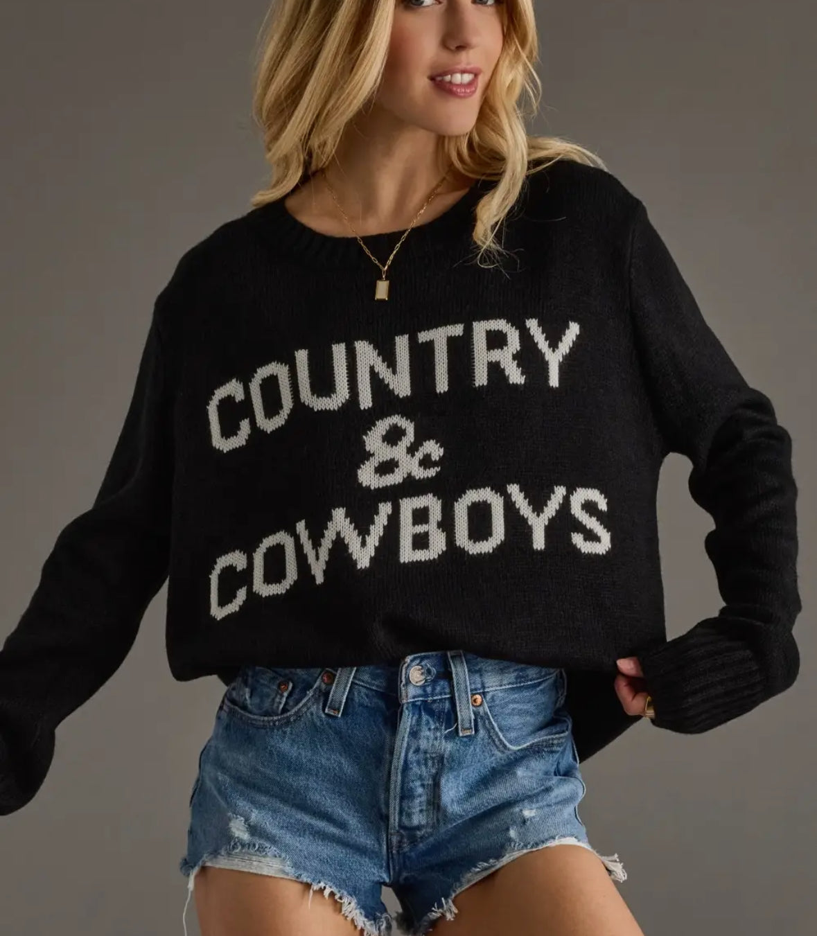 Country & Cowboys Sweater-FINAL SALE