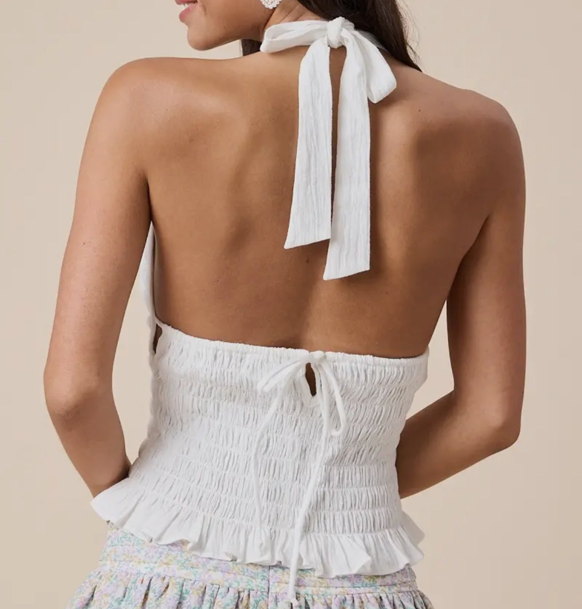 White Halter Top