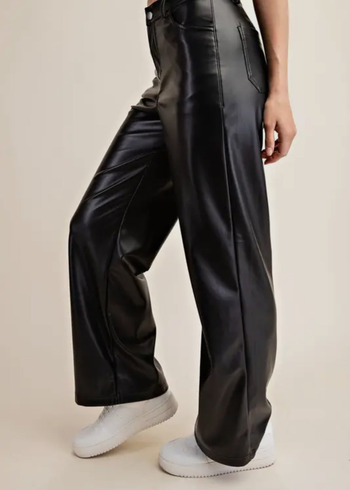 Leather Straight Pants