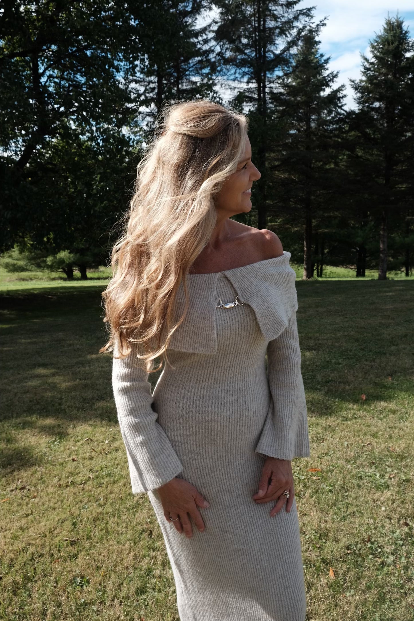 Off Shoulder Sweater Dress
