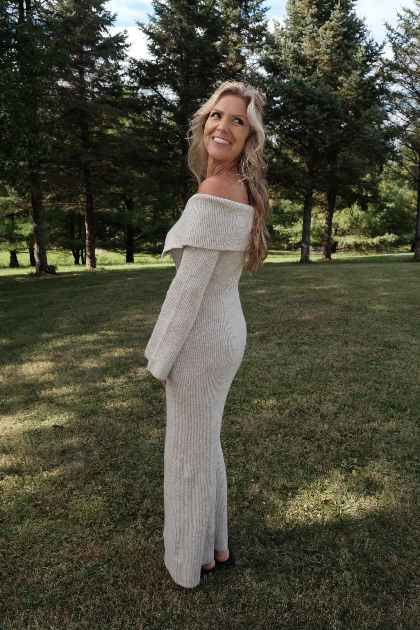 Off Shoulder Sweater Dress