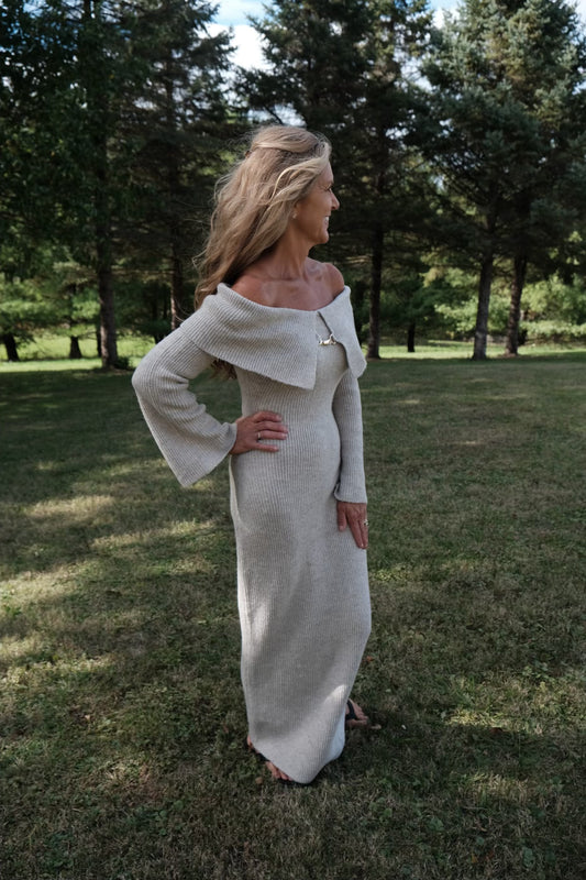 Off Shoulder Sweater Dress