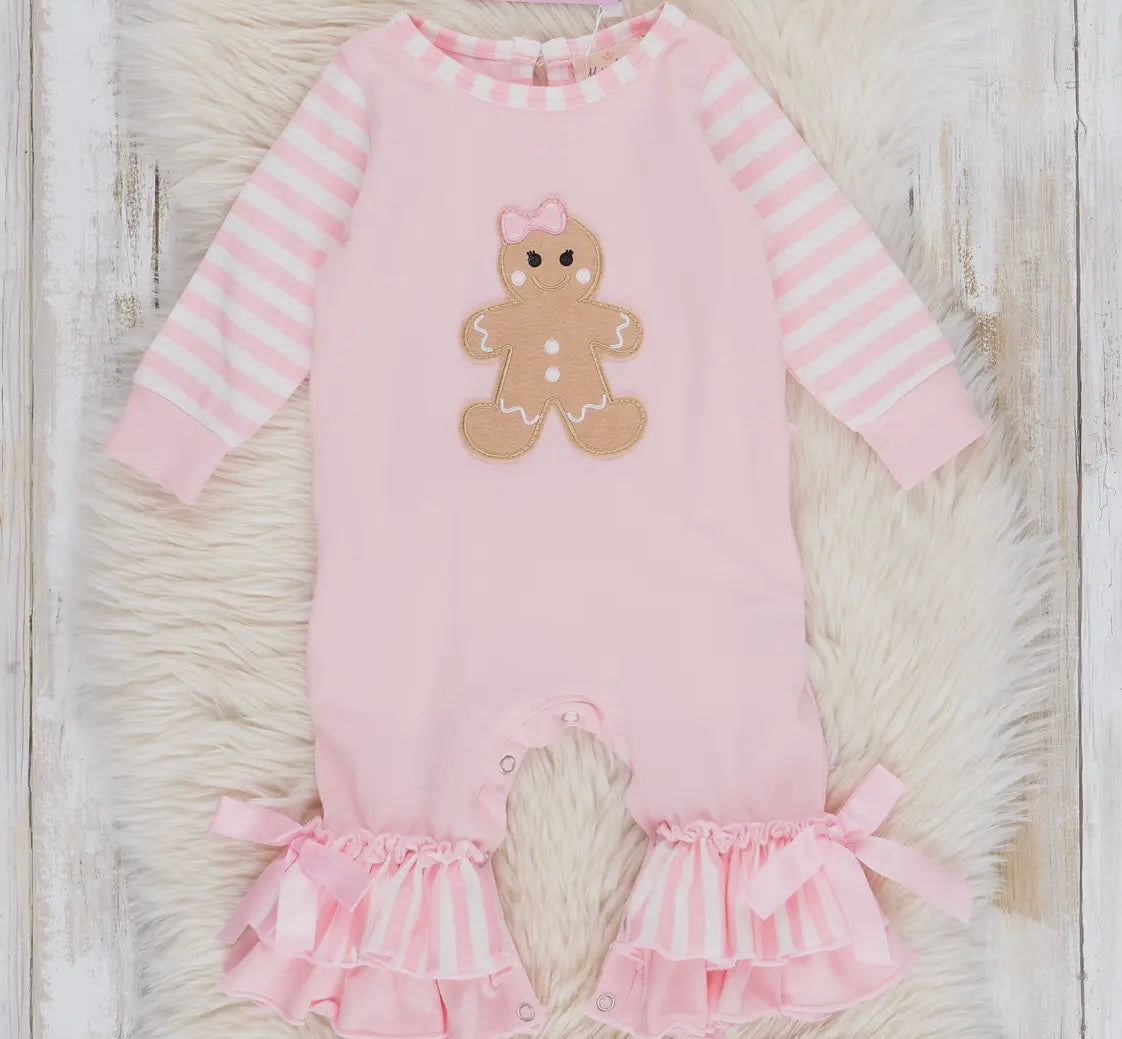 Gingerbread Romper (Pink) -Final Sale