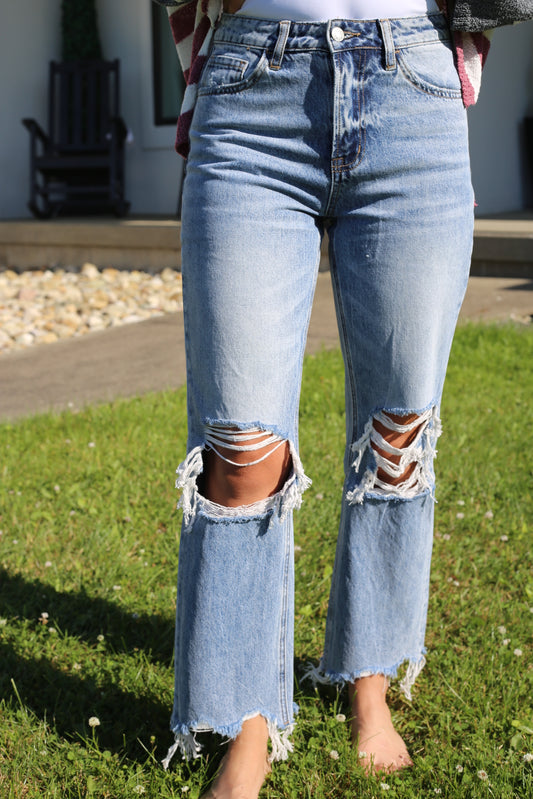 Crop Stright Jeans