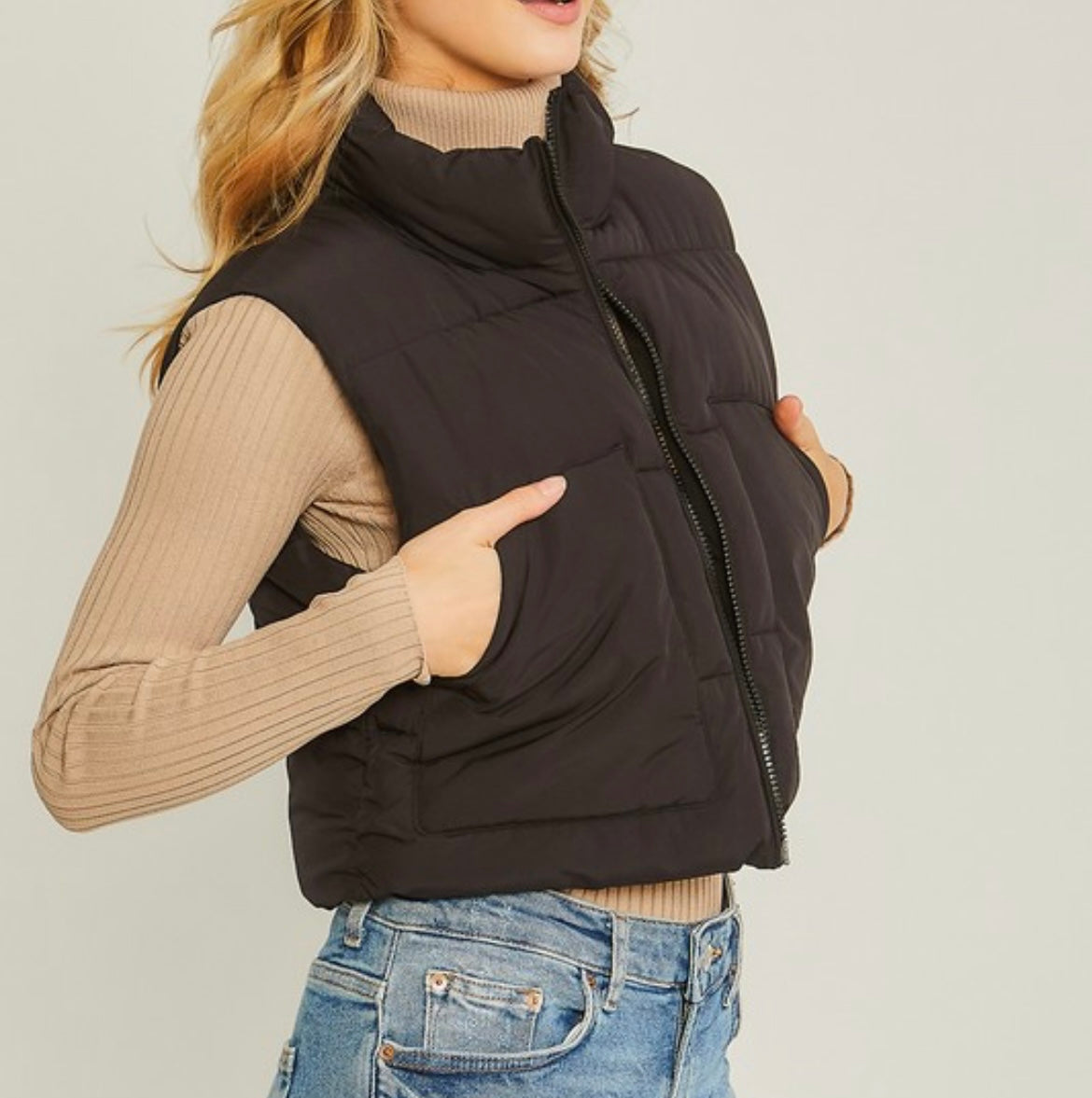 Puffer Vest-Black