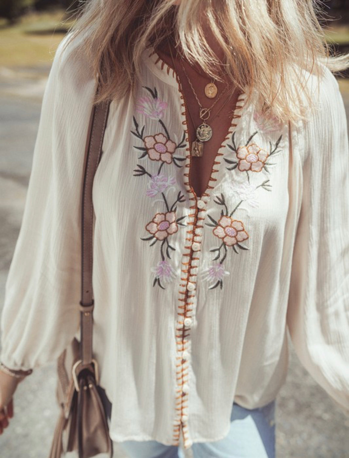 Floral Embroidered Blouse