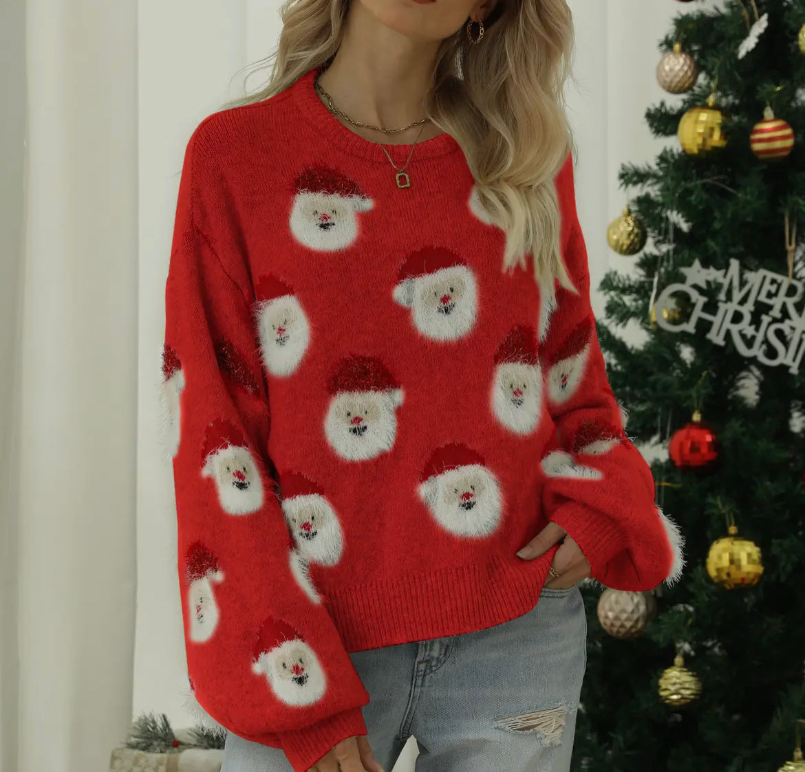 Santa Knit Sweater-Final Sale