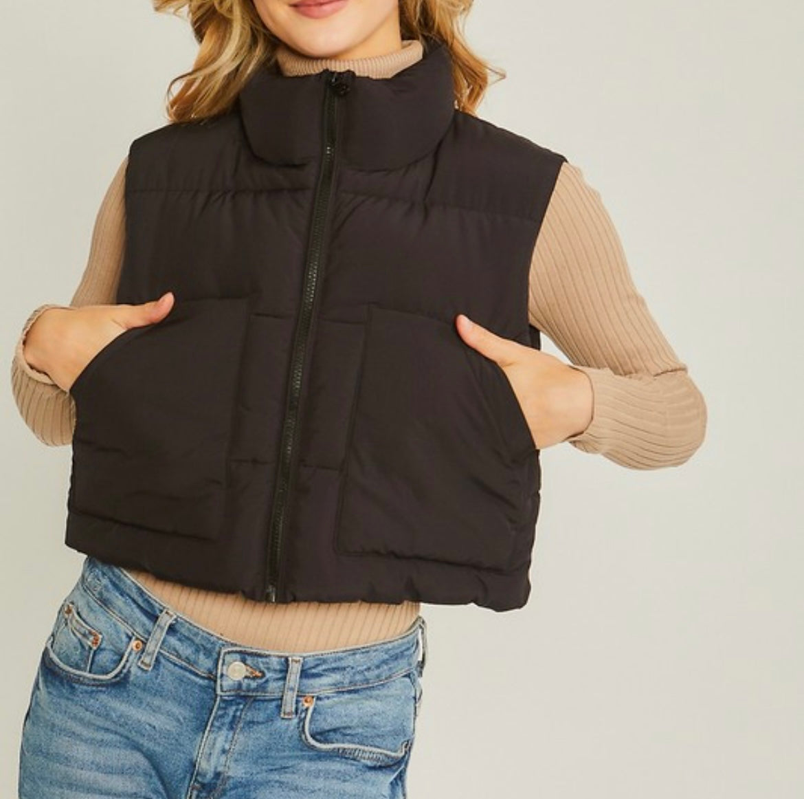 Puffer Vest-Black