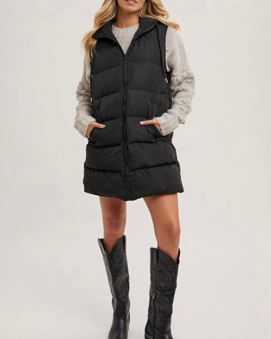 Longline Puffer Vest