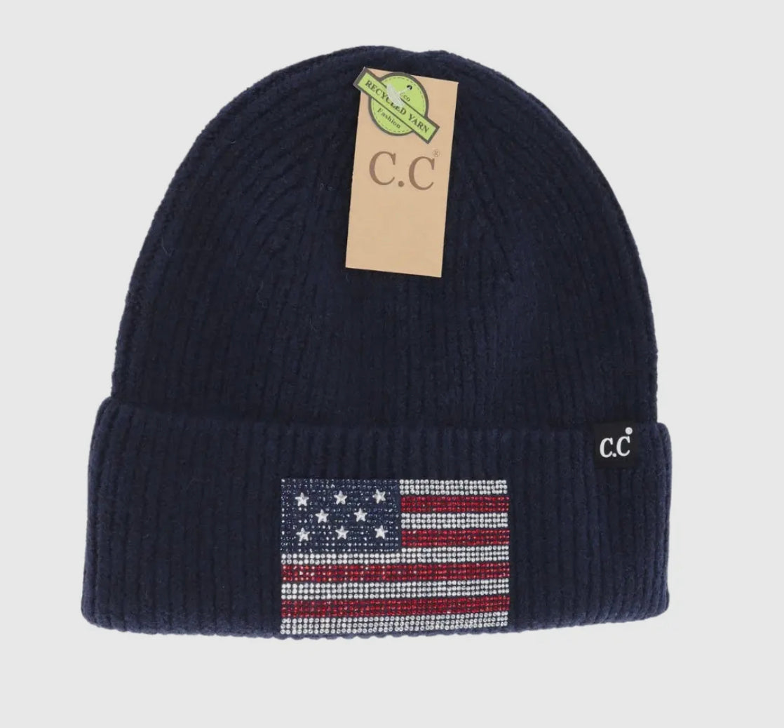 Flag Beanie-Navy