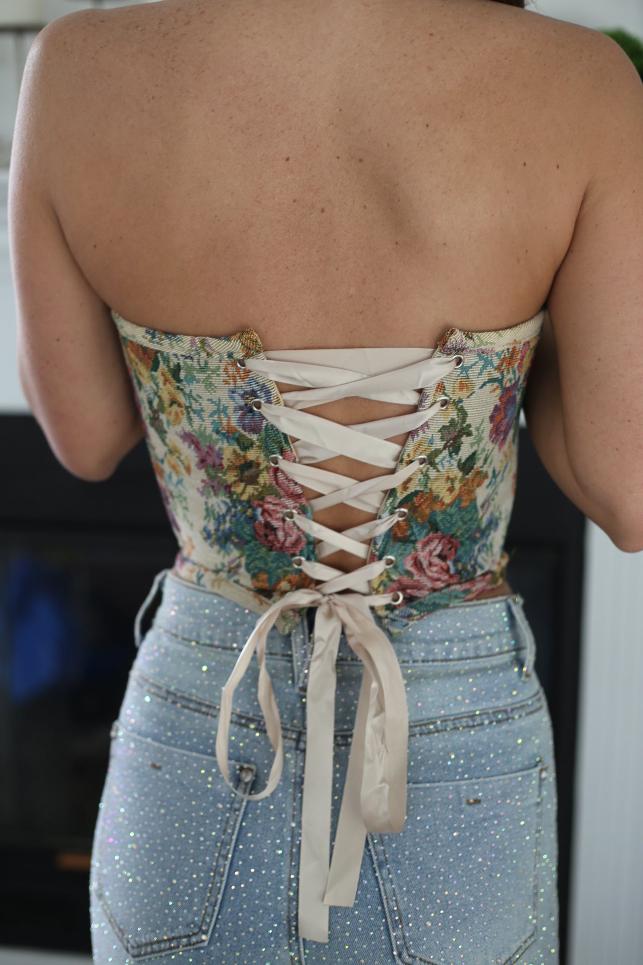 Floral Bustier Top