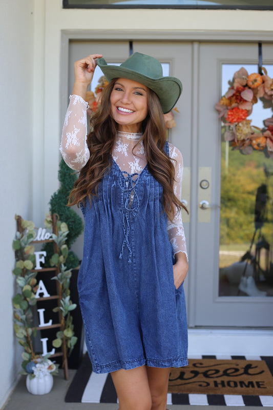 Denim Romper