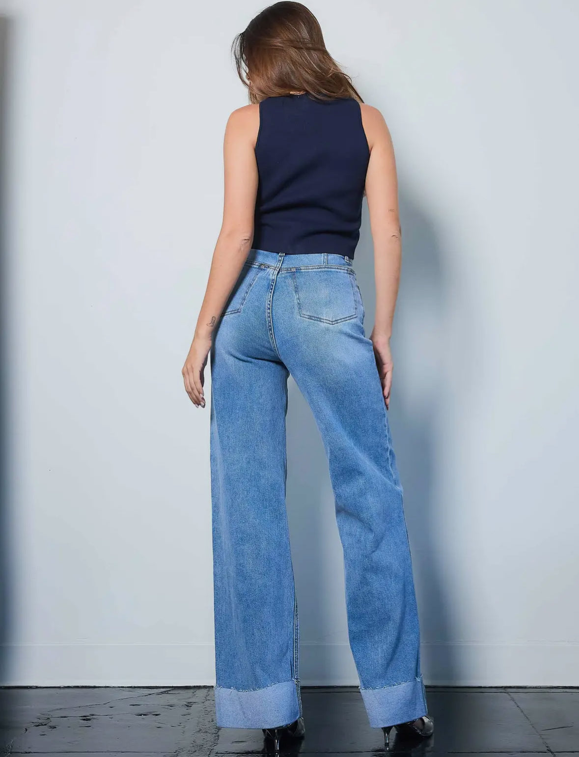 Wide Leg Comfort Stretch Jeans