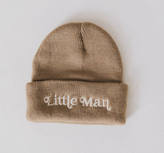 Little Man Knit Hat-Tan