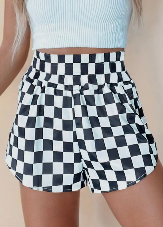 Black Checker Shorts