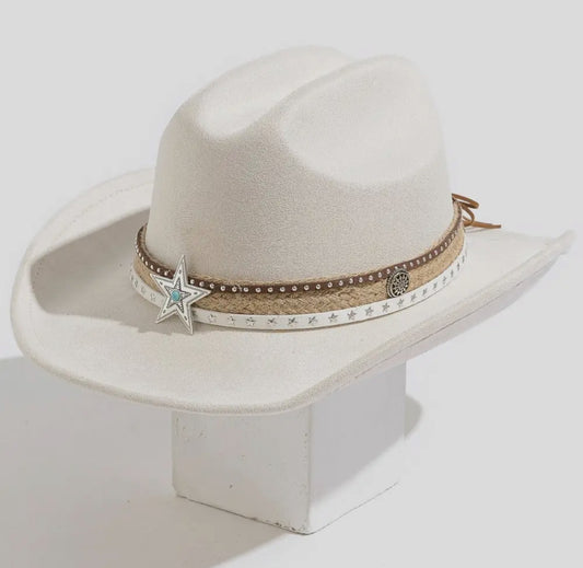 Layered Strap Cowboy Hat