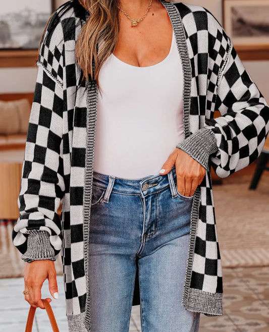 Checkered Cardigan