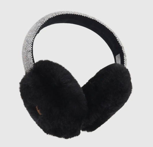 Rhinestone Earmuff-Black